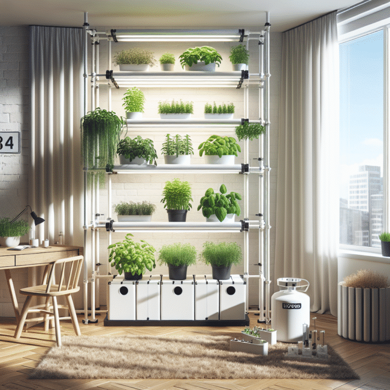 DIY hydroponic system for small apartments