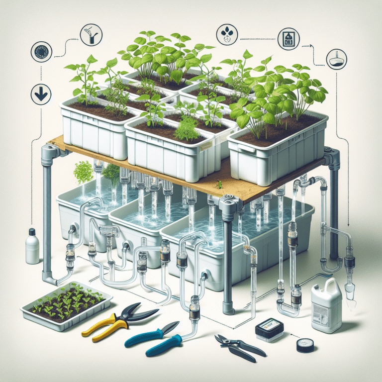 Creating a simple hydroponic garden using plastic tubs