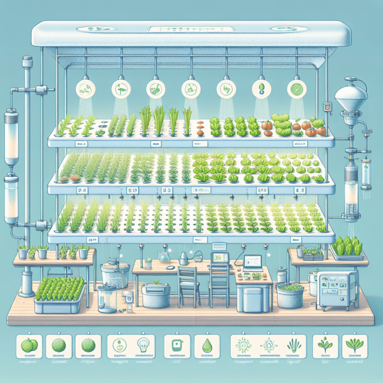 Creating a hydroponic system for seasonal vegetables