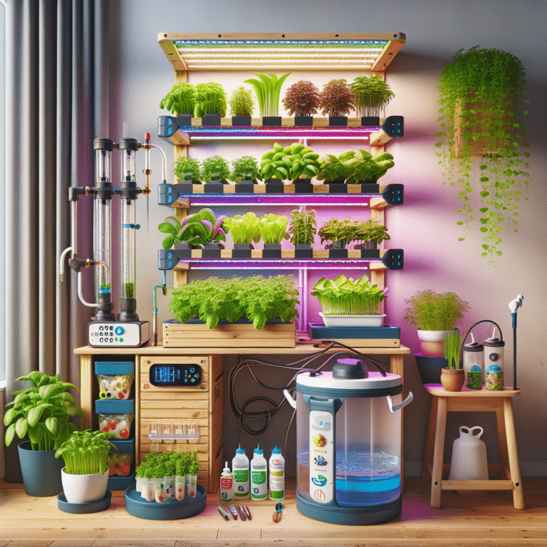 hydroponic system setup for small apartments